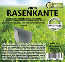 Load image into Gallery viewer, Serafin Rasenstülpkante Metall verzinkt Mähkante Beetkante L 50 cm H 20 cm