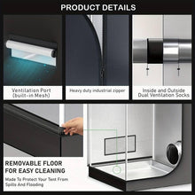 Lade das Bild in den Galerie-Viewer, Serafin Grow Box 60×60×120 cm – Lichtdichtes Indoor-Growzelt