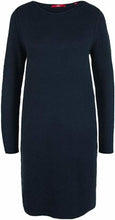 Lade das Bild in den Galerie-Viewer, s.Oliver Damen Kleid Georgia Strickkleid Wollkleid Navy Blau