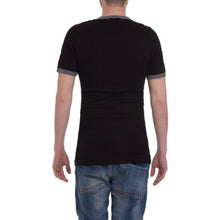 Cargar imagen en el visor de la galería, VALENTINO Body Hombre ROPA INTERIOR CÓDIGO 7143V Camiseta Cuello V Negro Canalé Fino Rebajas