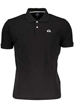 Lade das Bild in den Galerie-Viewer, La Martina BPMP01 PK097 Herren Poloshirt Schwarz Größe L