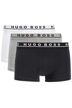 Load image into Gallery viewer, BOSS Herren Trunk 3P CO/EL Dreier-Pack Boxershorts aus Stretch-Baumwolle mit Logo am Bund