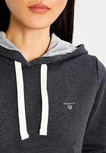 Lade das Bild in den Galerie-Viewer, GANT Damen Classic Hoodie Kapuzenpullover Dark Anthrazit Melange