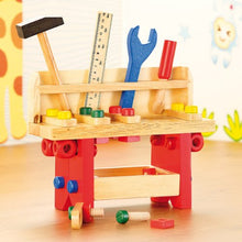 Charger l'image dans la galerie, Playtastic Kinder Werkbank: Lustige Holzwerkbank für kleine Handwerker, 51-teilig (Werkzeug Kinder)