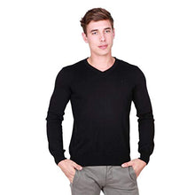 Load image into Gallery viewer, Trussardi Herren Pullover schwarz mit V-Ausschnitt aus Baumwolle