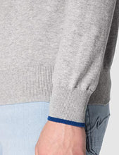 Carica l'immagine nel visualizzatore di Gallery, North Sails Herren Strickjacke Grau Seitenansicht mit Logo-Patch