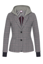 Lade das Bild in den Galerie-Viewer, KangaROOS sportlicher Karo Damen Blazer mit Kapuze
