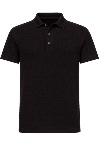 Tommy Hilfiger Herren Poloshirt Schwarz Slim Fit