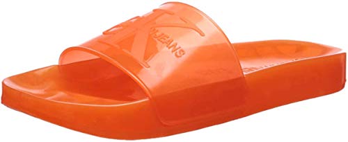 Calvin Klein Jeans Damen Badeschuhe Elva Orange Größe 40