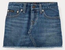 Lade das Bild in den Galerie-Viewer, Polo Ralph Lauren Mädchen Rock Jeansrock Denim Blau 2/2T
