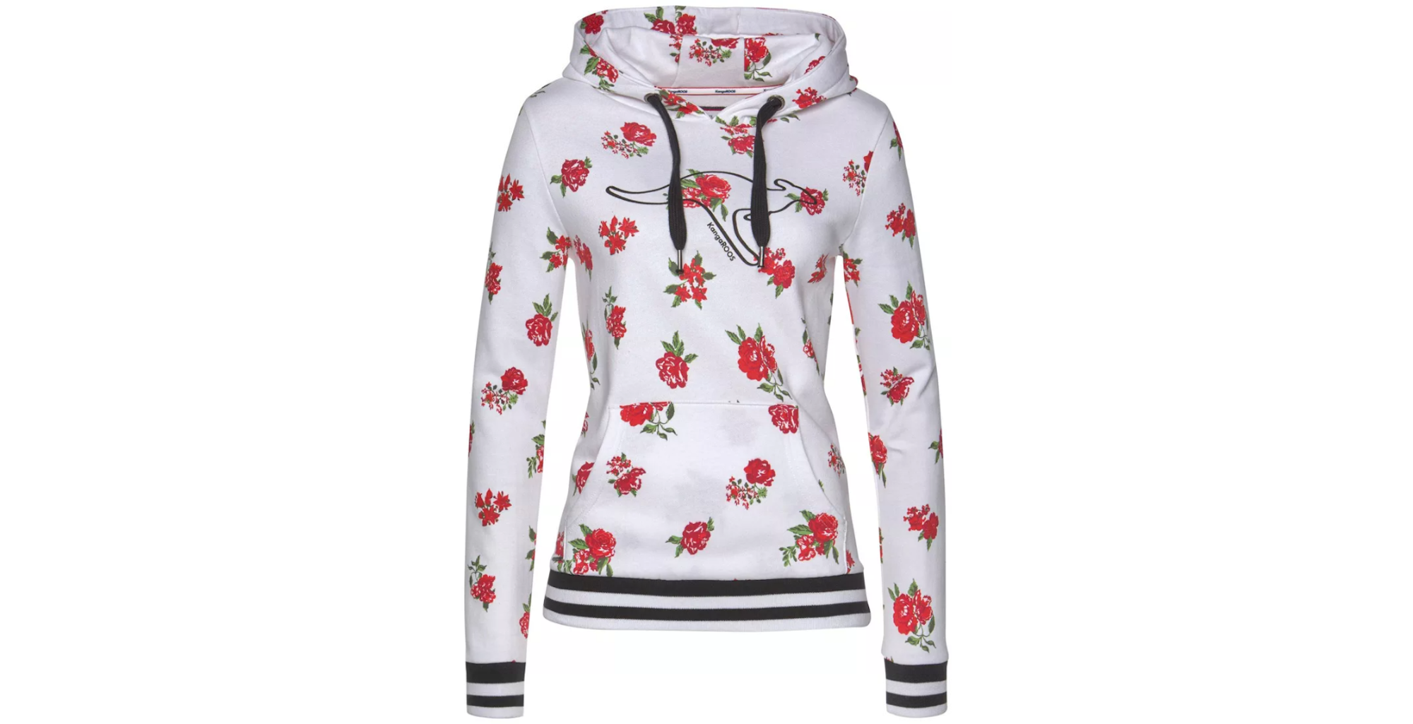 KangaROOS Damen Hoodie Kapuzenpullover Blumen Sweater Sweatshirt Pullo –  trendtalent